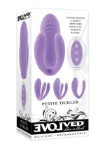 Petite Tickler Rechargeable Silicone Triple Stimulating Mini Vibrator with Remote Control