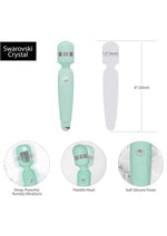 Pillow Talk Cheeky Silicone Rechargeable Wand Massager - Teal