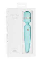 Pillow Talk Cheeky Silicone Rechargeable Wand Massager - Teal