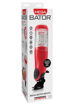 Pipedream Extreme Toyz Rechargeable Mega-Bator Mouth Masturbator - Mouth - Clear/Red