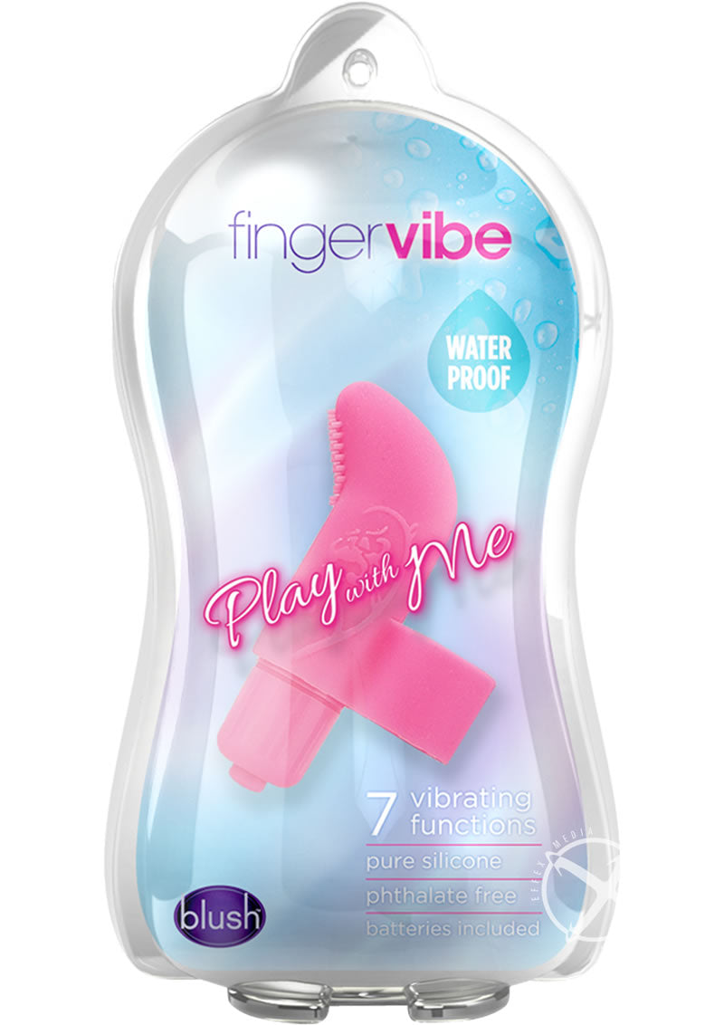 Play with Me Finger Vibe Silicone Vibrator - Pink