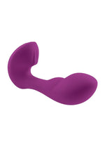 Playboy Arch Rechargeable Silicone Vibrator with Clitoral Stimulator - Purple