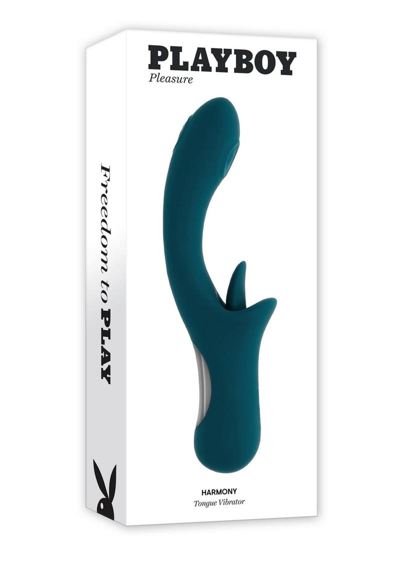 Playboy Harmony Rechargeable Silicone Vibrator with Clitoral Stimulator