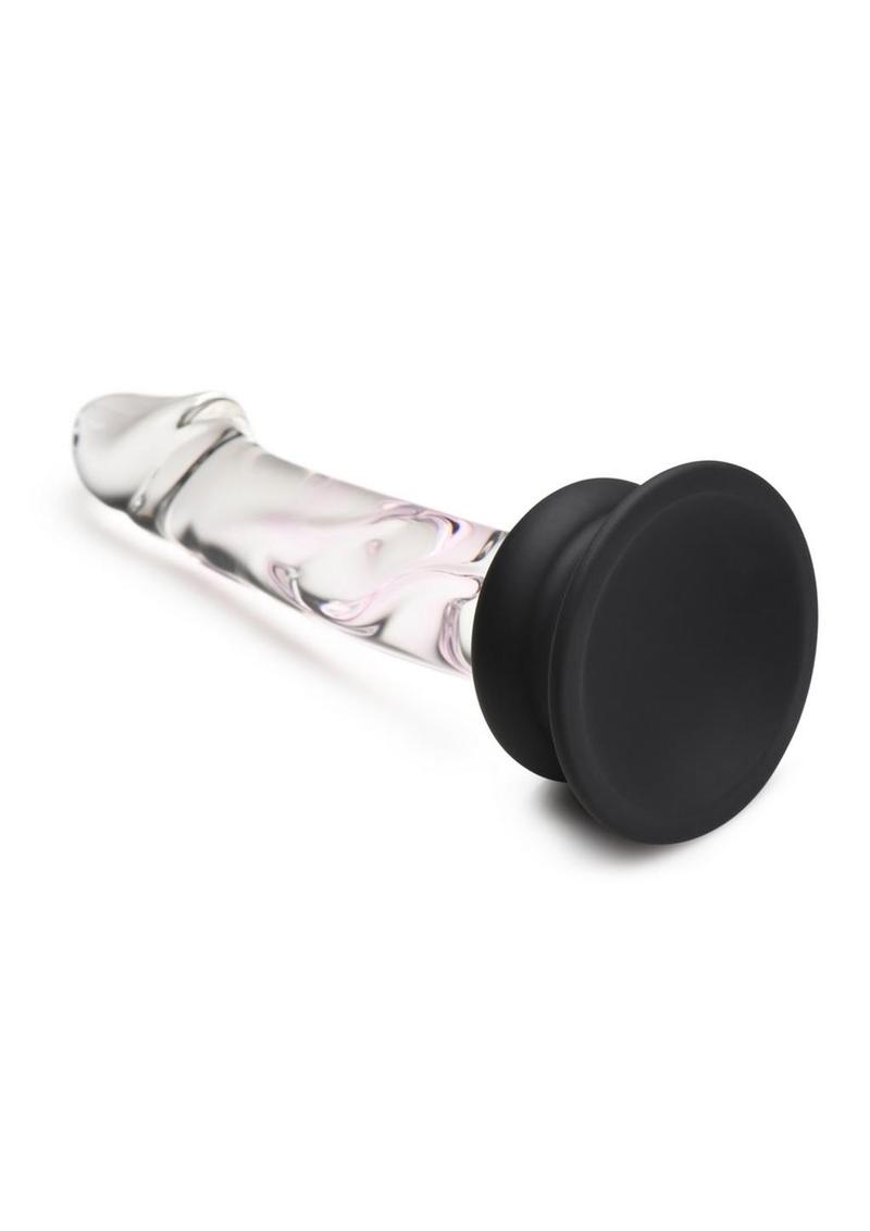 Pleasure Crystals Glass Dildo with Silicone Base