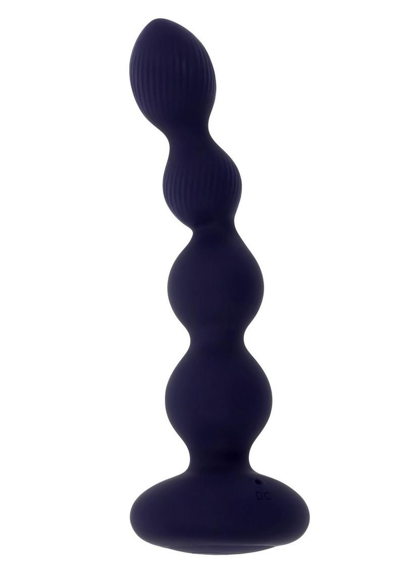 Pleasure Orbit Rechargeable Silicone Anal Beads with Remote Control - Purple