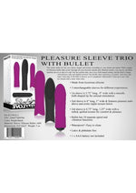 Pleasure Silicone Sleeve Trio with Bullet Kit - Black/Purple