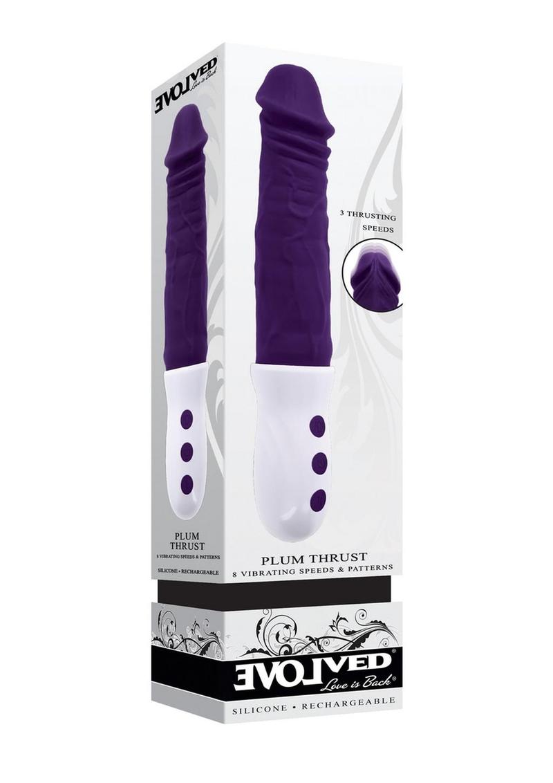 Plum Thrust Rechargeable Silicone Dildo