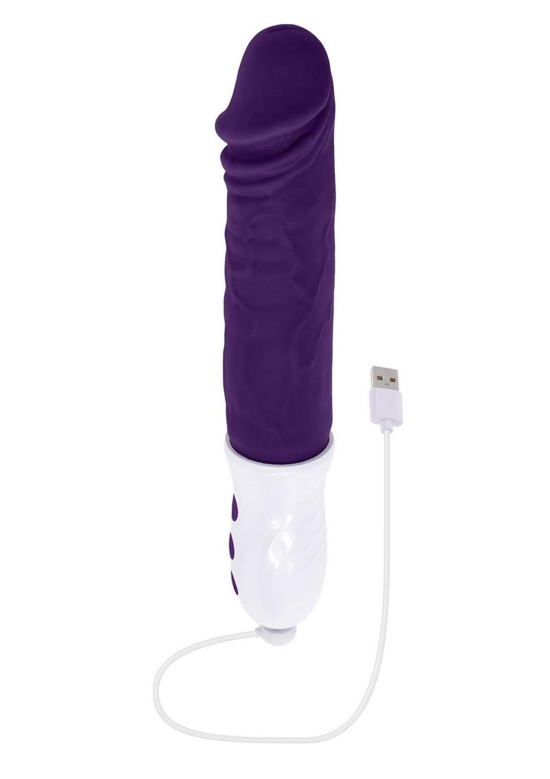 Plum Thrust Rechargeable Silicone Dildo