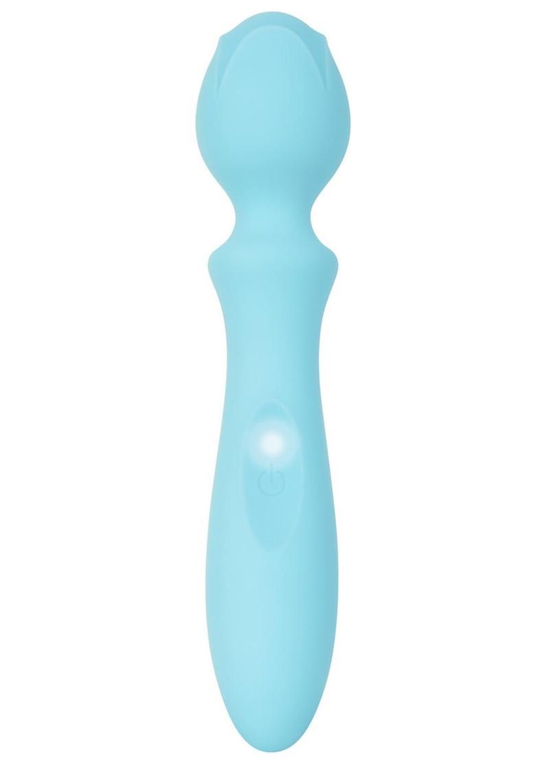 Pocket Wand Rechargeable Silicone Wand Massager - Aqua/Blue