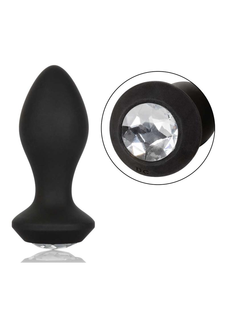 Power Gem Vibrating Crystal Probe Silicone Rechargeable Butt Plug