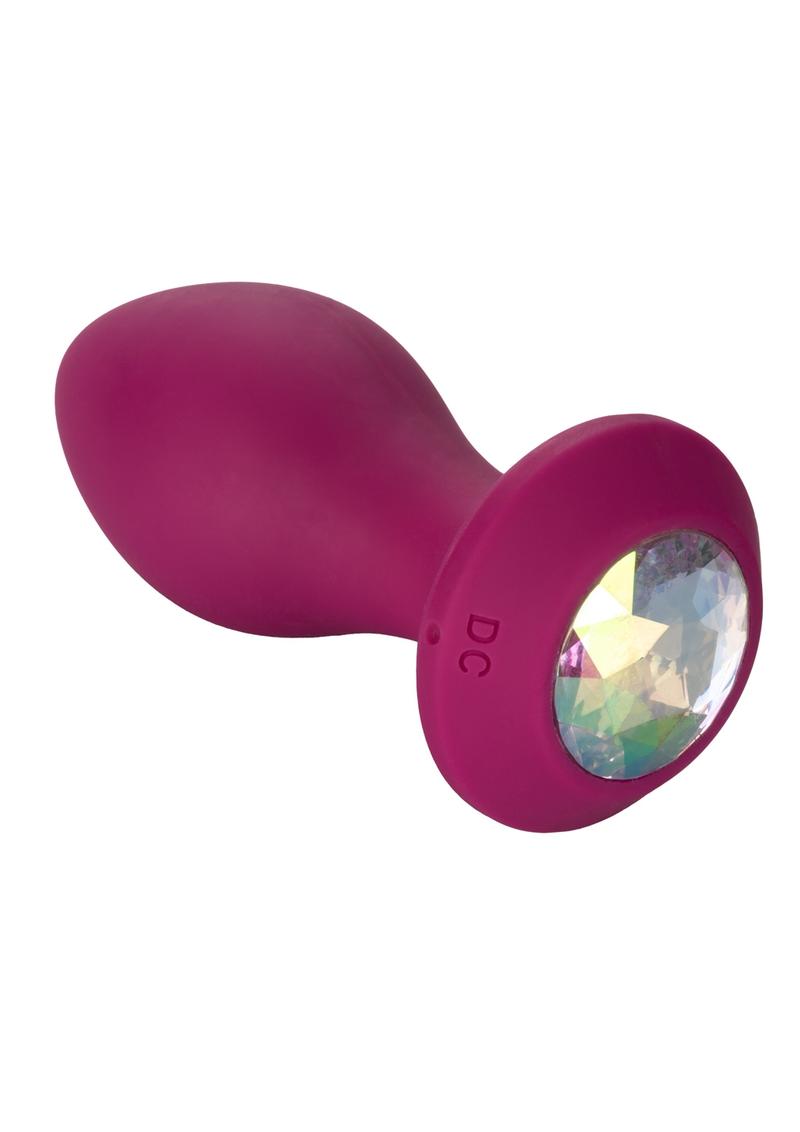 Power Gem Vibrating Crystal Probe Silicone Rechargeable Butt Plug