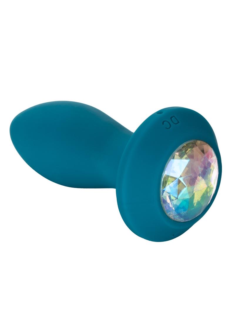 Power Gem Vibrating Petite Crystal Probe Silicone Rechargeable Butt Plug