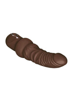 Power Stud Curvy Vibrating Dildo - Chocolate