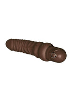 Power Stud Curvy Vibrating Dildo - Chocolate