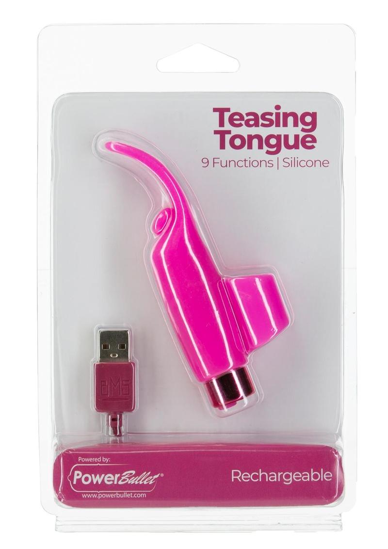 Powerbullet Silicone Teasing Tongue with Mini Rechargeable Bullet