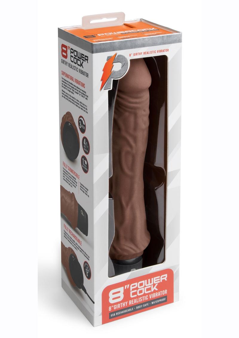 Powercocks Silicone Rechargeable Girthy Realistic Vibrator