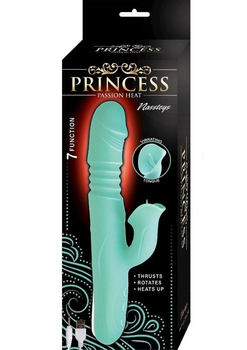 Princess Passion Heat Rechargeable Silicone Warming Vibrator with Clitoral Wheel