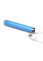 Prisms 10x Mini Vibe Rechargeable Glass Bullet - Blue