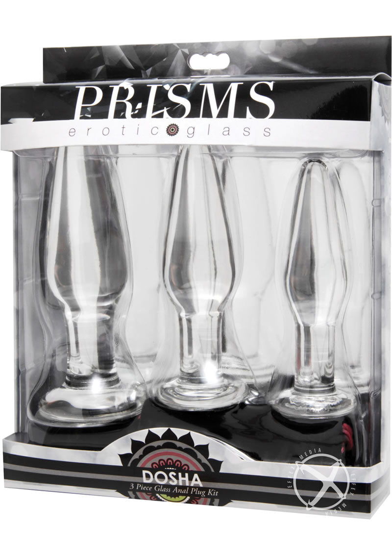 Prisms Dosha 3 Piece Glass Plug Kit