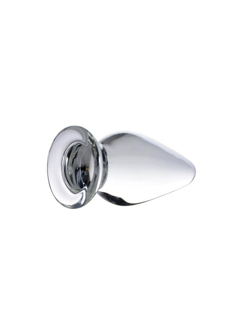 Prisms Ember Weighted Tapered Glass Anal Plug - Clear