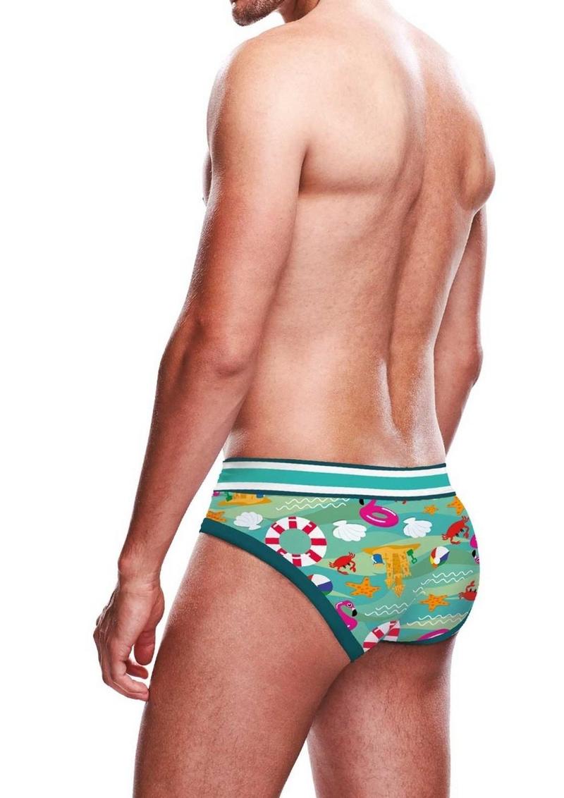 Prowler Beach Brief - Aqua/Green - Large