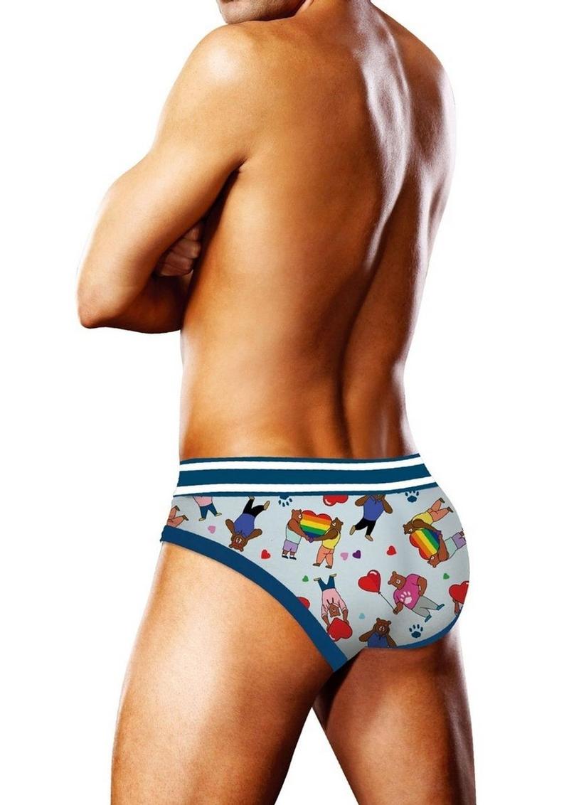 Prowler Bears with Hearts Brief - Blue - XLarge