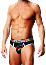 Prowler Black Oversized Paw Brief - Black/Multicolor/Rainbow - Medium