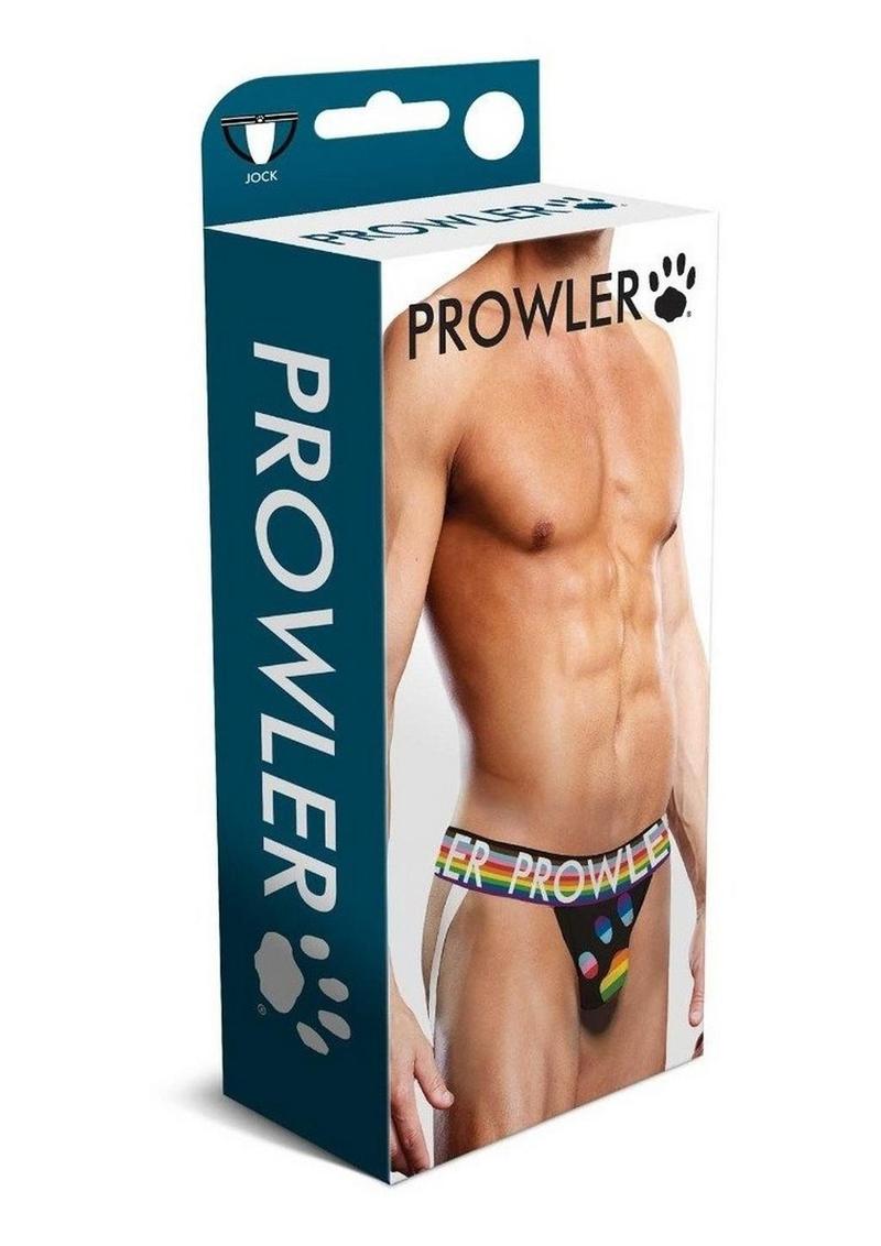 Prowler Black Oversized Paw Jock - Black/Multicolor/Rainbow - XXLarge