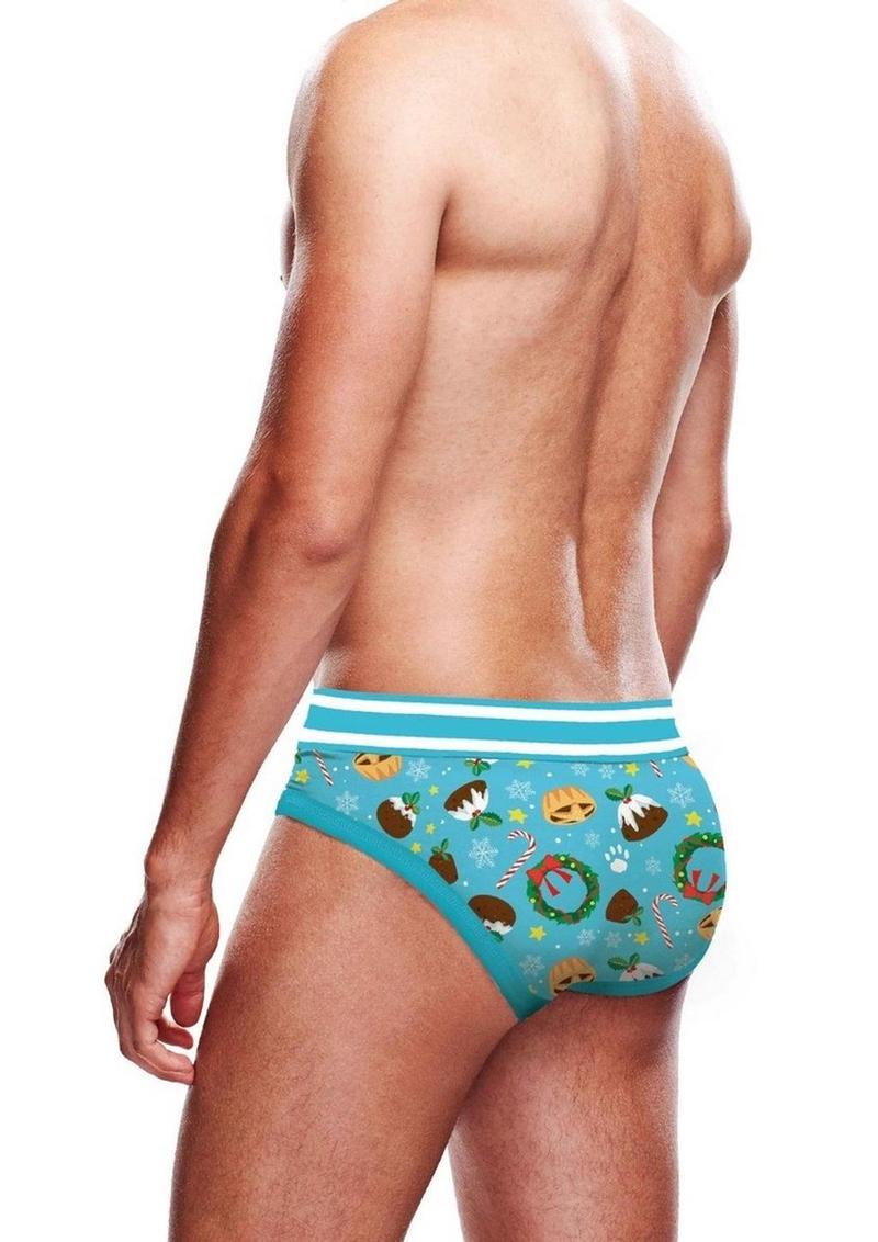 Prowler Christmas Pudding Brief - Blue/White - Small