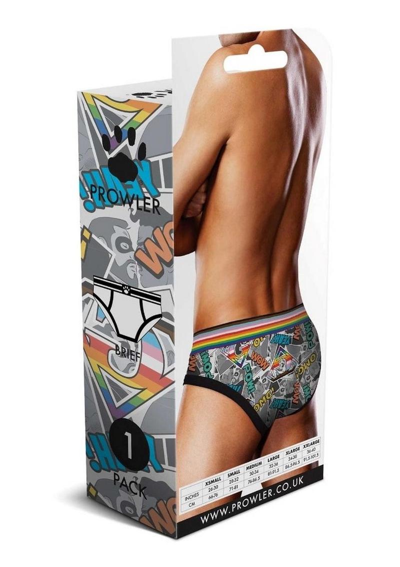 Prowler Comic Book Brief - Gray/Grey/Multicolor - Large