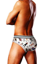 Prowler Leather Pride Brief - Black/White - XSmall