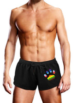 Prowler Oversized Paw Swimming Trunk - Black/Multicolor/Rainbow - Medium