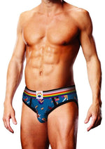 Prowler Pixel Art Gay Pride Collection Brief - Blue/Multicolor - Large