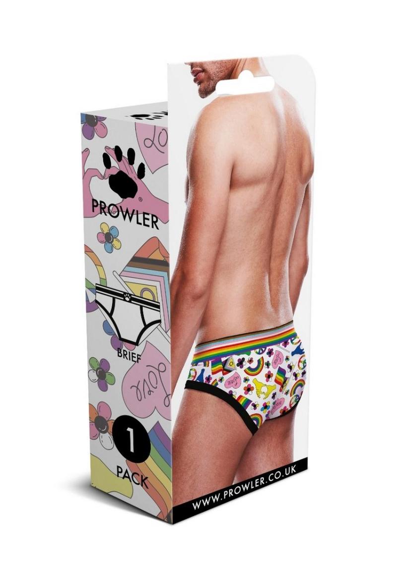 Prowler Pride Love and Peace 1 Brief - Multicolor/Rainbow - XLarge