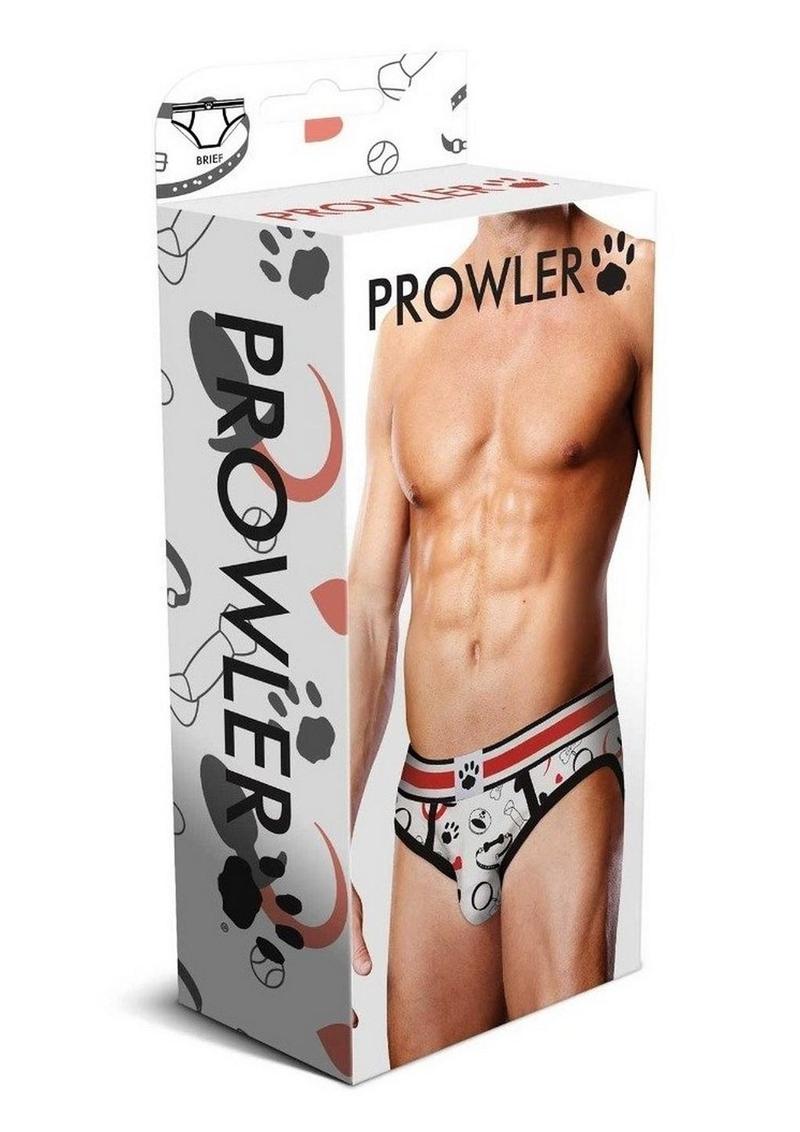 Prowler Puppie Print Brief - Black/White - Small