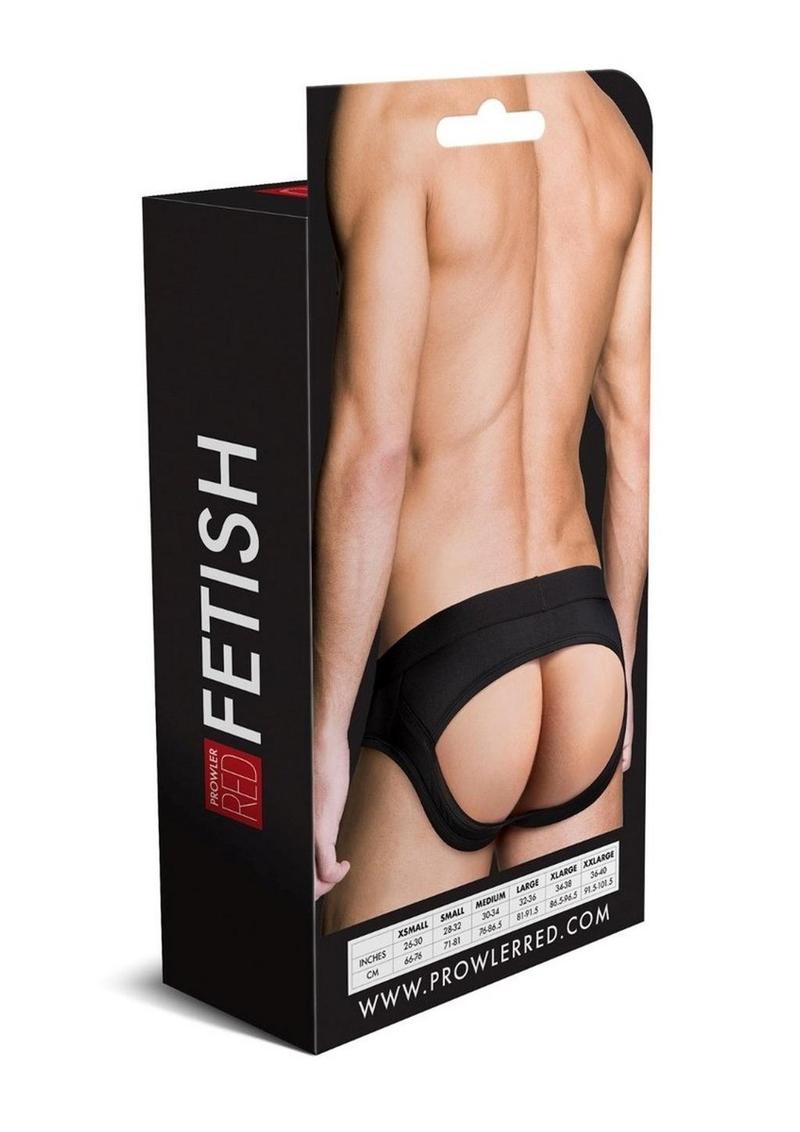 Prowler Red Ass-Less Brief - Black - Large