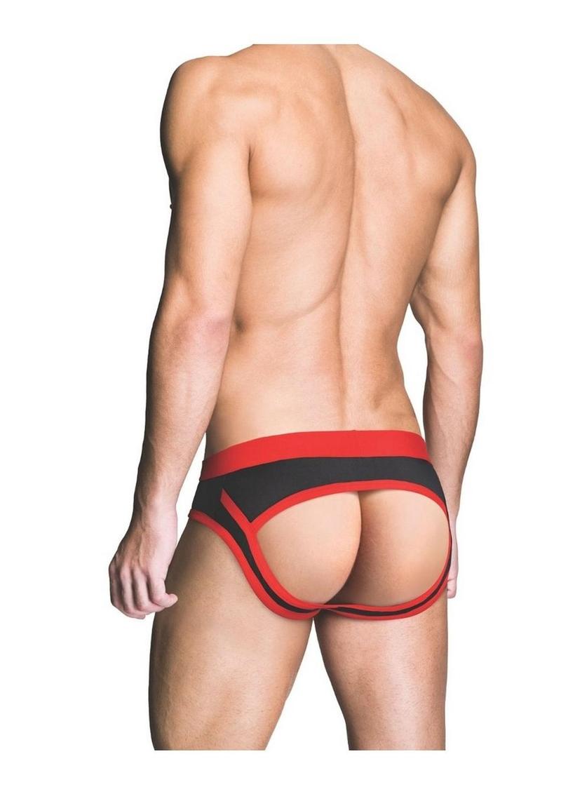 Prowler Red Ass-Less Brief - Black/Red - Small