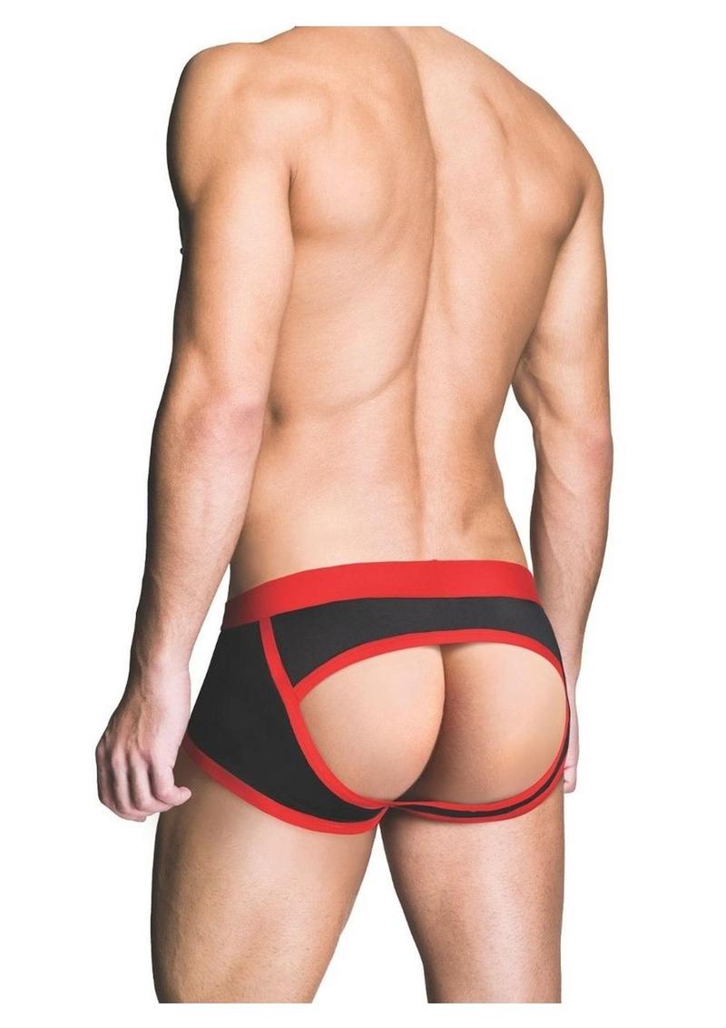 Prowler Red Ass-Less Trunk - Black/Red - Large