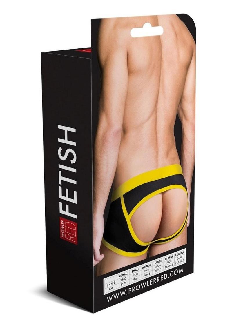 Prowler Red Ass-Less Trunk - Black/Yellow - Large