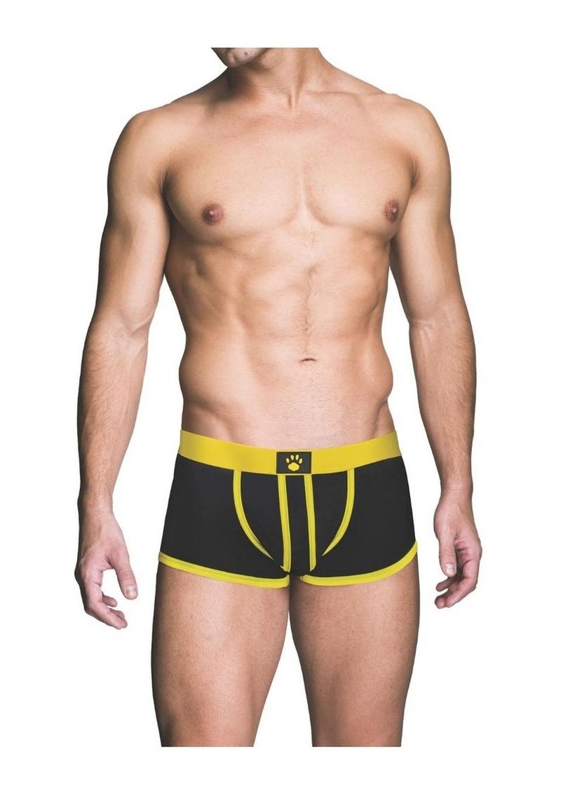 Prowler Red Ass-Less Trunk - Black/Yellow - Medium