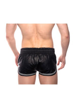 Prowler Red Leather Sport Shorts - Black/Gray/Grey - Medium