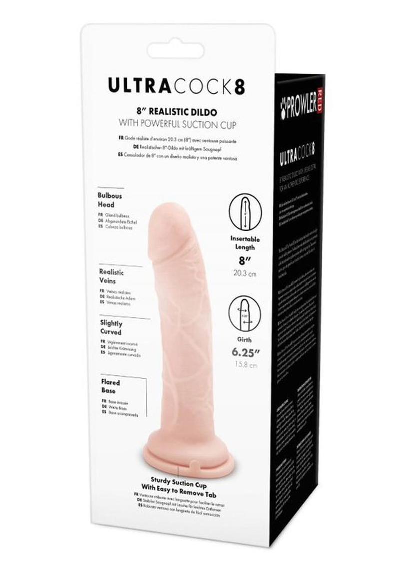 Prowler Red Ultra Cock Realistic Dildo - Vanilla - 8in