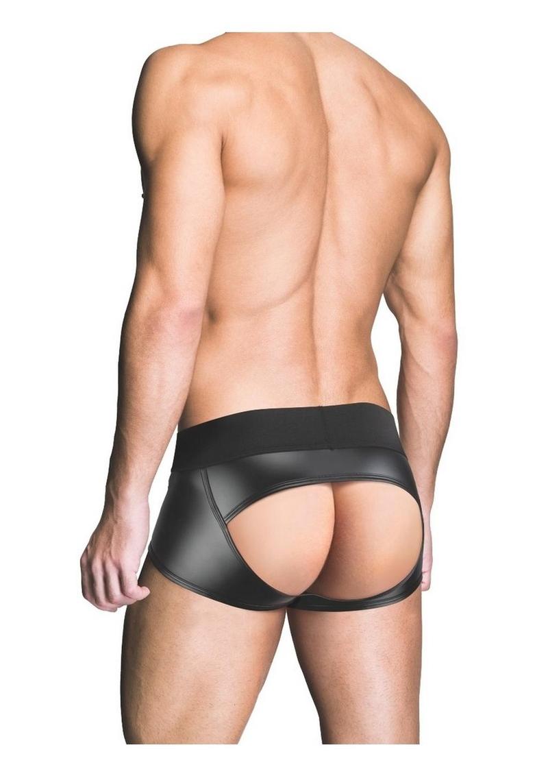 Prowler Red Wetlook Ass-Less Trunk - Black - Large