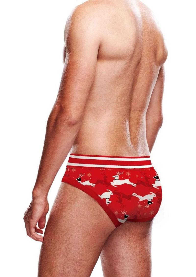 Prowler Reindeer Brief - Black/Red - Large