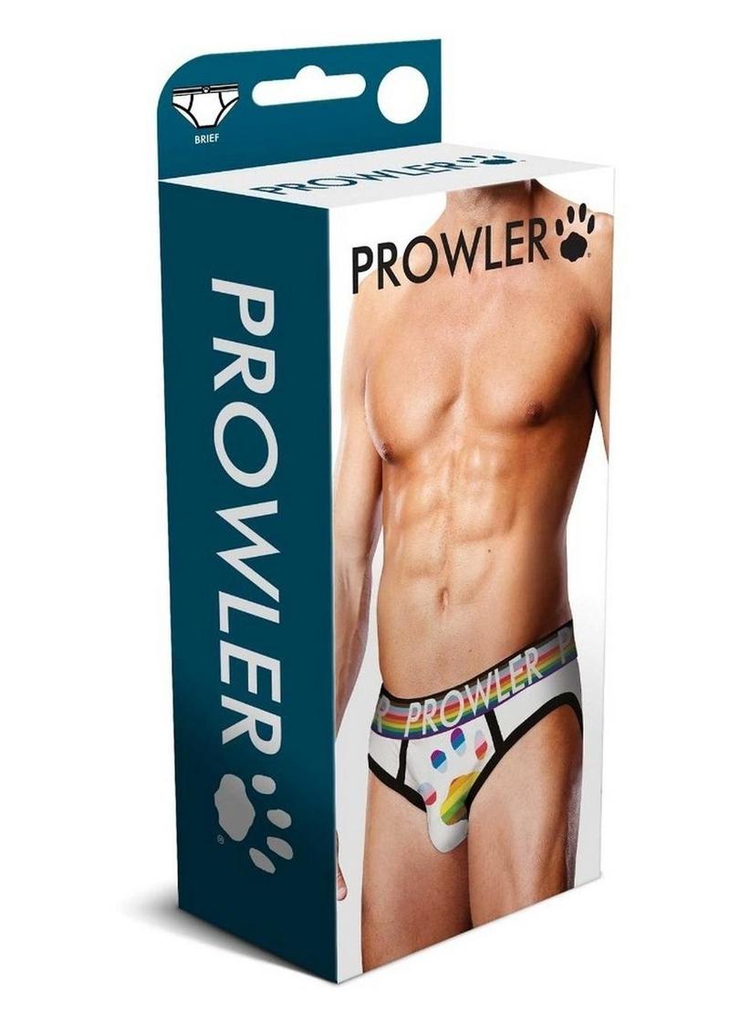 Prowler White Oversized Paw Brief - Multicolor/Rainbow/White - Large