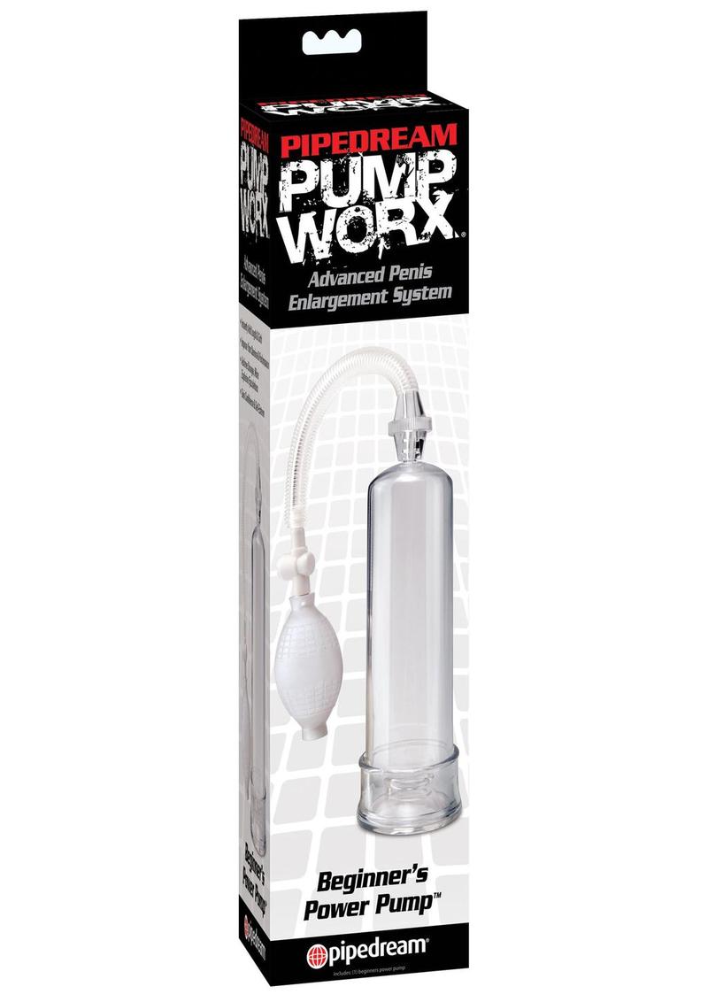 Pump Worx Beginner's Power Pump Advanced Penis Enlargement System - Clear/White