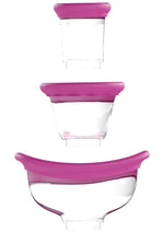 Pumped Delightful Automatic 5 Speed Silicone Rechargeable Vulva Clitoral Nipple and Breast Pump - Pink