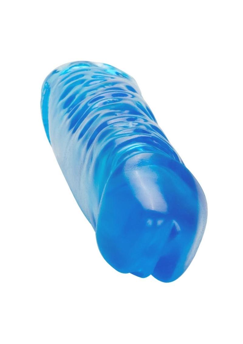 Puregel Textured Pleasure Penis Sleeve - Blue