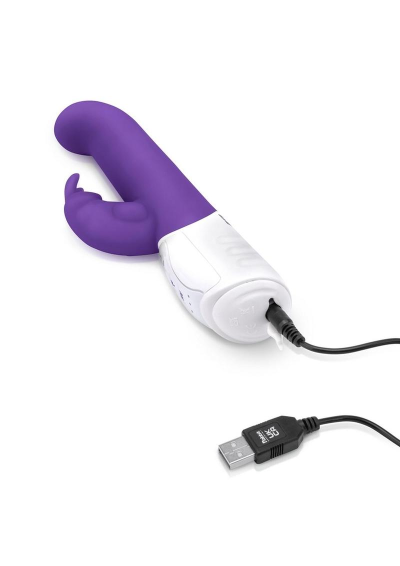 Rabbit Essentials Silicone Rechargeable Come Hither G-Spot Rabbit - Purple