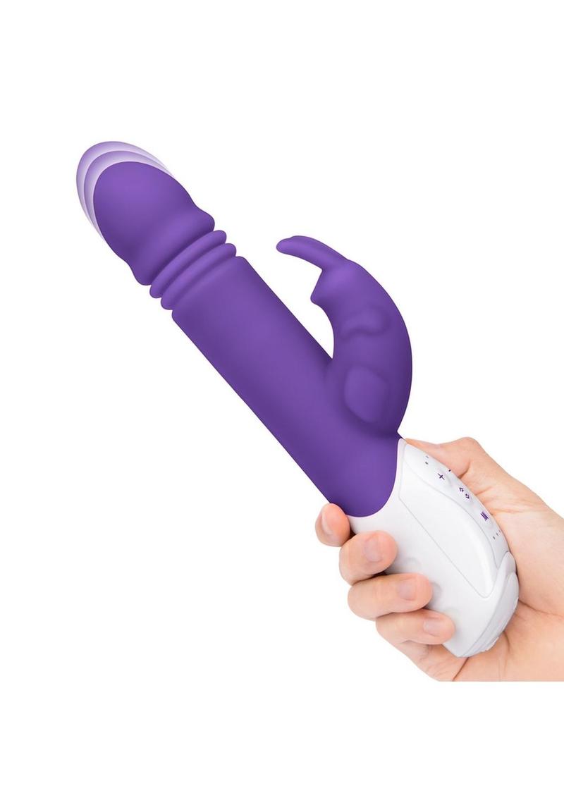 Rabbit Essentials Silicone Rechargeable G-Spot Thrusting Rabbit Vibrator